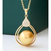 image:imageWife Jewelry Plated 18K Gold  Genuine South Sea Golden Pearl Jewelry Pendant Necklace for Women Birthday Jewelry for Girlfriend Valentines Day for Wife Mothers Day for Mom Grandma NO11259