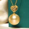 image:imageWife Jewelry Plated 18K Gold  Genuine South Sea Golden Pearl Jewelry Pendant Necklace for Women Birthday Jewelry for Girlfriend Valentines Day for Wife Mothers Day for Mom Grandma NO11237