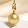 image:imageWife Jewelry Plated 18K Gold  Genuine South Sea Golden Pearl Jewelry Pendant Necklace for Women Birthday Jewelry for Girlfriend Valentines Day for Wife Mothers Day for Mom Grandma NO11272