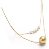 image:imageWife Jewelry Plated 18K Gold  Genuine South Sea Golden Pearl Jewelry Pendant Necklace for Women Birthday Jewelry for Girlfriend Valentines Day for Wife Mothers Day for Mom Grandma NO11288