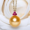 image:imageWife Jewelry Plated 18K Gold  Genuine South Sea Golden Pearl Jewelry Pendant Necklace for Women Birthday Jewelry for Girlfriend Valentines Day for Wife Mothers Day for Mom Grandma NO11249