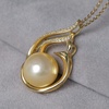 image:imageWife Jewelry Plated 18K Gold  Genuine South Sea Golden Pearl Jewelry Pendant Necklace for Women Birthday Jewelry for Girlfriend Valentines Day for Wife Mothers Day for Mom Grandma NO11251