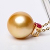 image:imageWife Jewelry Plated 18K Gold  Genuine South Sea Golden Pearl Jewelry Pendant Necklace for Women Birthday Jewelry for Girlfriend Valentines Day for Wife Mothers Day for Mom Grandma NO11279