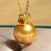 image:imageWife Jewelry Plated 18K Gold  Genuine South Sea Golden Pearl Jewelry Pendant Necklace for Women Birthday Jewelry for Girlfriend Valentines Day for Wife Mothers Day for Mom Grandma NO11268