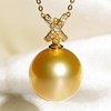 image:imageWife Jewelry Plated 18K Gold  Genuine South Sea Golden Pearl Jewelry Pendant Necklace for Women Birthday Jewelry for Girlfriend Valentines Day for Wife Mothers Day for Mom Grandma NO11238