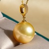image:imageWife Jewelry Plated 18K Gold  Genuine South Sea Golden Pearl Jewelry Pendant Necklace for Women Birthday Jewelry for Girlfriend Valentines Day for Wife Mothers Day for Mom Grandma NO11273