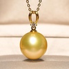 image:imageWife Jewelry Plated 18K Gold  Genuine South Sea Golden Pearl Jewelry Pendant Necklace for Women Birthday Jewelry for Girlfriend Valentines Day for Wife Mothers Day for Mom Grandma NO11254