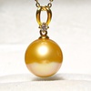 image:imageWife Jewelry Plated 18K Gold  Genuine South Sea Golden Pearl Jewelry Pendant Necklace for Women Birthday Jewelry for Girlfriend Valentines Day for Wife Mothers Day for Mom Grandma NO11248