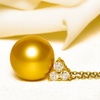 image:imageWife Jewelry Plated 18K Gold  Genuine South Sea Golden Pearl Jewelry Pendant Necklace for Women Birthday Jewelry for Girlfriend Valentines Day for Wife Mothers Day for Mom Grandma NO11236