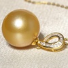 image:imageWife Jewelry Plated 18K Gold  Genuine South Sea Golden Pearl Jewelry Pendant Necklace for Women Birthday Jewelry for Girlfriend Valentines Day for Wife Mothers Day for Mom Grandma NO11255