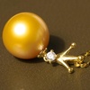 image:imageWife Jewelry Plated 18K Gold  Genuine South Sea Golden Pearl Jewelry Pendant Necklace for Women Birthday Jewelry for Girlfriend Valentines Day for Wife Mothers Day for Mom Grandma NO11263