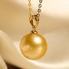 image:imageWife Jewelry Plated 18K Gold  Genuine South Sea Golden Pearl Jewelry Pendant Necklace for Women Birthday Jewelry for Girlfriend Valentines Day for Wife Mothers Day for Mom Grandma NO11256