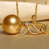 image:imageWife Jewelry Plated 18K Gold  Genuine South Sea Golden Pearl Jewelry Pendant Necklace for Women Birthday Jewelry for Girlfriend Valentines Day for Wife Mothers Day for Mom Grandma NO11245