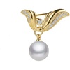 image:imageGifts for Wife Anniversary Brooch for Women Pearl Brooch Real 910mm AAA Quality Handpicked Nature Pearls and D Color Moissanite  Gifts for Mom Girlfriend Her NO11385