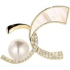 image:imageGifts for Wife Anniversary Brooch for Women Pearl Brooch Real AAA Quality Handpicked Nature Pearls and D Color Moissanite  Gifts for Mom Girlfriend Her NO11181