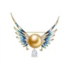 image:imageNONNYL Elegant South Sea Golden Pearl Brooch Pins Costume Jewelry For Women Fashion Christmas Gifts Wife Mom Girlfriend Anniversary Birthday Fine Jewelry Gifts for Her NO1158