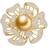 image:imageNONNYL Elegant South Sea Golden Pearl Brooch Pins Costume Jewelry For Women Fashion Christmas Gifts Wife Mom Girlfriend Anniversary Birthday Fine Jewelry Gifts for Her NO1136