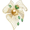image:imageNONNYL Elegant South Sea Golden Pearl Brooch Pins Costume Jewelry For Women Fashion Christmas Gifts Wife Mom Girlfriend Anniversary Birthday Fine Jewelry Gifts for Her NO2253