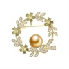 image:imageNONNYL Elegant South Sea Golden Pearl Brooch Pins Costume Jewelry For Women Fashion Christmas Gifts Wife Mom Girlfriend Anniversary Birthday Fine Jewelry Gifts for Her NO1149