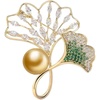 image:imageNONNYL Elegant South Sea Golden Pearl Brooch Pins Costume Jewelry For Women Fashion Christmas Gifts Wife Mom Girlfriend Anniversary Birthday Fine Jewelry Gifts for Her NO1171