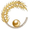 image:imageNONNYL Elegant South Sea Golden Pearl Brooch Pins Costume Jewelry For Women Fashion Christmas Gifts Wife Mom Girlfriend Anniversary Birthday Fine Jewelry Gifts for Her NO2264