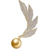 image:imageNONNYL Elegant South Sea Golden Pearl Brooch Pins Costume Jewelry For Women Fashion Christmas Gifts Wife Mom Girlfriend Anniversary Birthday Fine Jewelry Gifts for Her NO1156