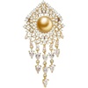 image:imageNONNYL Elegant South Sea Golden Pearl Brooch Pins Costume Jewelry For Women Fashion Christmas Gifts Wife Mom Girlfriend Anniversary Birthday Fine Jewelry Gifts for Her NO2262
