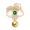 image:imageNONNYL Elegant South Sea Golden Pearl Brooch Pins Costume Jewelry For Women Fashion Christmas Gifts Wife Mom Girlfriend Anniversary Birthday Fine Jewelry Gifts for Her NO2256