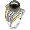 image:imageNONNYL Gift for Wife Tahitian BlackPearlRingsGifts for Women Wedding Birthday AnniversaryMom Her Mothers Day Valentines Christmas18K Gold Plated Sterling Silver Ring Fine Jewelry