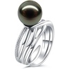 image:imageNONNYL Gifts for Women Wife Tahitian Black Pearl RingsGift for Wife Wedding Birthday Anniversary Mothers Day Christmas Valentines Day Gifts for Women Her Mom Fine Jewelry