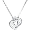 image:imageNONNYL Heart Necklace for Women  Silver Mosang Diamond Pendant Necklaces for Women  Christmas Gifts for Wife Mom Girlfriend Anniversary Birthday Fine Jewelry Gifts