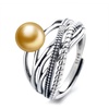 image:imageNONNYL Wife Jewelry Gifts  Genuine South Sea Golden Pearl Jewelry Rings for Women Birthday Jewelry for Girlfriend Valentines Day for Wife Mothers Day for Mom Grandma NO33257