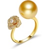 image:imageNONNYL Wife Jewelry Gifts  Genuine South Sea Golden Pearl Jewelry Rings for Women Birthday Jewelry for Girlfriend Valentines Day for Wife NO3329