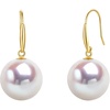 image:imageNonnyl Akoya Pearl Earring for Women 18K Gold Pearls Earrings 910mm Round Pearl White Earring Jewelry Gifts for Women Wife Mom Grandma Daughter