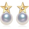 image:imageNonnyl S925 Sterling Silver Pearl Earrings Handpicked AAA Quality 758mm White Freshwater Cultured Pearl Cubic Zirconia Earrings Fine Jewelry Gifts for Women Mom Wife Her