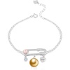 image:imageWife Jewelry Gifts  Genuine South Sea Golden Pearl Jewelry Bracelet for Women Birthday Jewelry for Girlfriend Valentines Day for Wife Mothers Day for Mom Grandma Gifts for Her NO33691