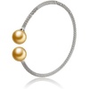 image:imageWife Jewelry Gifts  Genuine South Sea Golden Pearl Jewelry Bracelet for Women Birthday Jewelry for Girlfriend Valentines Day for Wife Mothers Day for Mom Grandma Gifts for Her NO33711