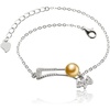 image:imageWife Jewelry Gifts  Genuine South Sea Golden Pearl Jewelry Bracelet for Women Birthday Jewelry for Girlfriend Valentines Day for Wife Mothers Day for Mom Grandma Gifts for Her NO33674