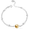 image:imageWife Jewelry Gifts  Genuine South Sea Golden Pearl Jewelry Bracelet for Women Birthday Jewelry for Girlfriend Valentines Day for Wife Mothers Day for Mom Grandma Gifts for Her NO33673