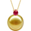 image:imageWife Jewelry Plated 18K Gold  Genuine South Sea Golden Pearl Jewelry Pendant Necklace for Women Birthday Jewelry for Girlfriend Valentines Day for Wife Mothers Day for Mom Grandma NO11279