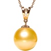image:imageWife Jewelry Plated 18K Gold  Genuine South Sea Golden Pearl Jewelry Pendant Necklace for Women Birthday Jewelry for Girlfriend Valentines Day for Wife Mothers Day for Mom Grandma NO11257