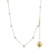 image:imageWife Jewelry Plated 18K Gold  Genuine South Sea Golden Pearl Jewelry Pendant Necklace for Women Birthday Jewelry for Girlfriend Valentines Day for Wife Mothers Day for Mom Grandma NO11295