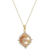 image:imageWife Jewelry Plated 18K Gold  Genuine South Sea Golden Pearl Jewelry Pendant Necklace for Women Birthday Jewelry for Girlfriend Valentines Day for Wife Mothers Day for Mom Grandma NO11306