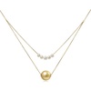 image:imageWife Jewelry Plated 18K Gold  Genuine South Sea Golden Pearl Jewelry Pendant Necklace for Women Birthday Jewelry for Girlfriend Valentines Day for Wife Mothers Day for Mom Grandma NO11288