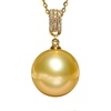 image:imageWife Jewelry Plated 18K Gold  Genuine South Sea Golden Pearl Jewelry Pendant Necklace for Women Birthday Jewelry for Girlfriend Valentines Day for Wife Mothers Day for Mom Grandma NO11273