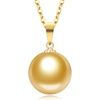 image:imageWife Jewelry Plated 18K Gold  Genuine South Sea Golden Pearl Jewelry Pendant Necklace for Women Birthday Jewelry for Girlfriend Valentines Day for Wife Mothers Day for Mom Grandma NO11277