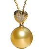 image:imageWife Jewelry Plated 18K Gold  Genuine South Sea Golden Pearl Jewelry Pendant Necklace for Women Birthday Jewelry for Girlfriend Valentines Day for Wife Mothers Day for Mom Grandma NO11237