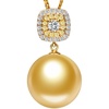 image:imageWife Jewelry Plated 18K Gold  Genuine South Sea Golden Pearl Jewelry Pendant Necklace for Women Birthday Jewelry for Girlfriend Valentines Day for Wife Mothers Day for Mom Grandma NO11246