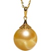 image:imageWife Jewelry Plated 18K Gold  Genuine South Sea Golden Pearl Jewelry Pendant Necklace for Women Birthday Jewelry for Girlfriend Valentines Day for Wife Mothers Day for Mom Grandma NO11258