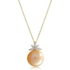 image:imageWife Jewelry Plated 18K Gold  Genuine South Sea Golden Pearl Jewelry Pendant Necklace for Women Birthday Jewelry for Girlfriend Valentines Day for Wife Mothers Day for Mom Grandma NO11289